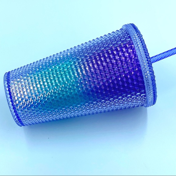 Starbucks Summer Purple Blue Ombré Studded Tumbler - Picture 3 of 5